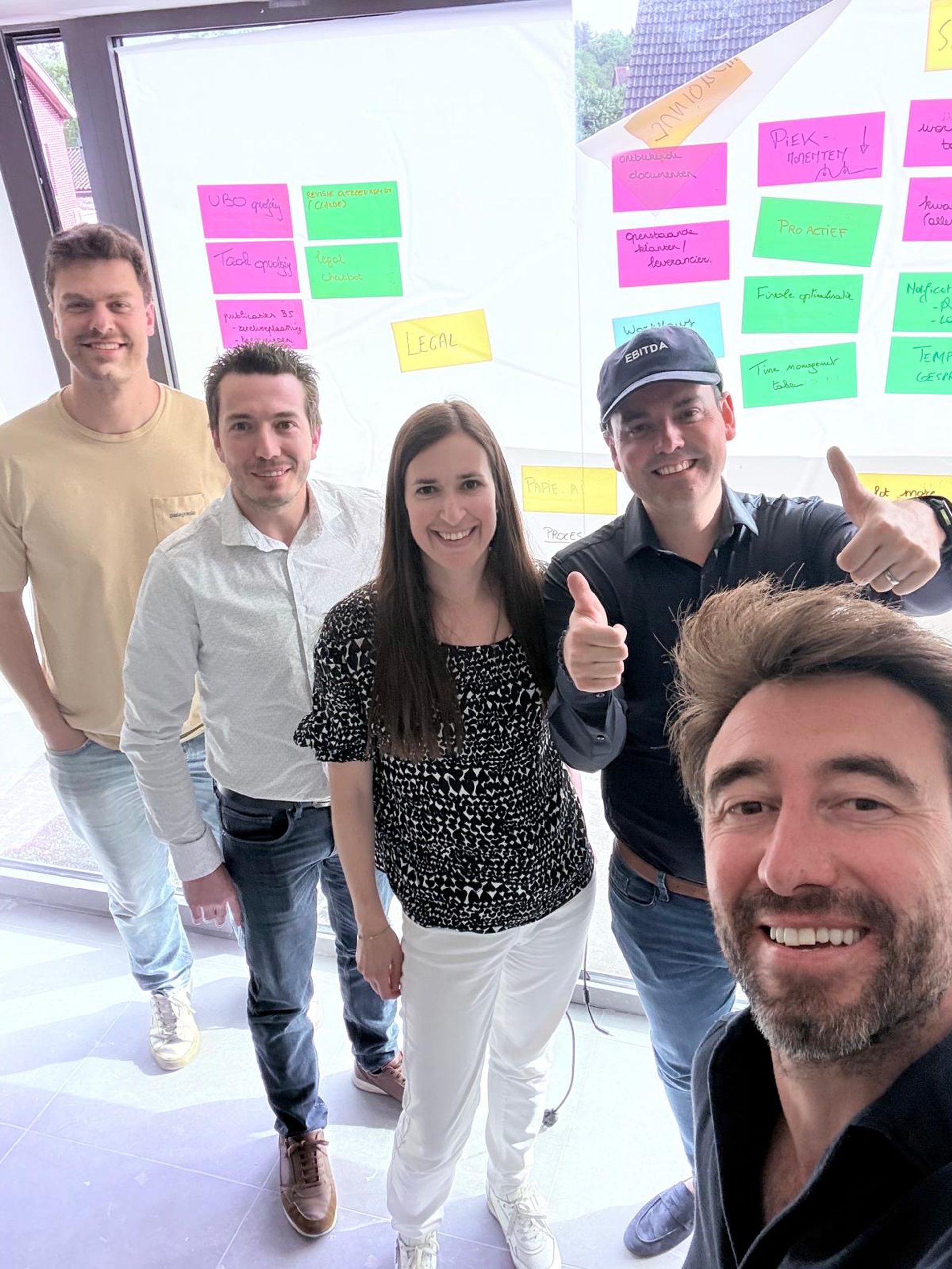Tijdelijke foto: het Flowkify-team in overleg.